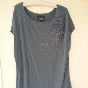 Embellished Gray Shirt